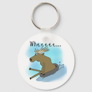 Moose Snow  Tubing Key Ring