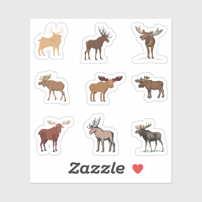 Moose Stickers (Sheet)