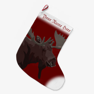 Moose Stocking Moose Christmas Stocking Custom