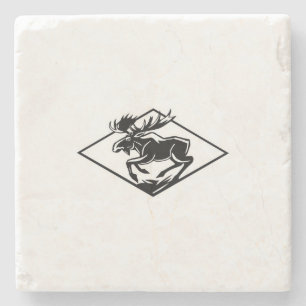Moose stone coaster