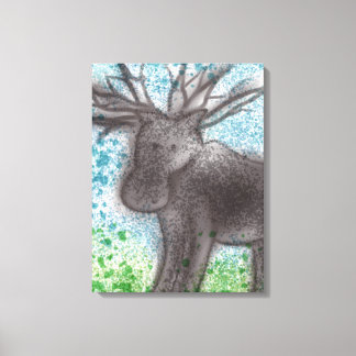 Moose Stretched Canvas Print