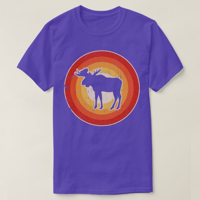 Moose Sunset Retro for Men Women Boys Girls Kids A T-Shirt (Design Front)