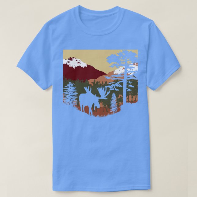 Moose Sunset TShirt (Design Front)