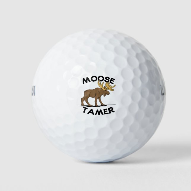 Moose Tamer Shirt  Hiking Moose Gift T-Shirt Golf Balls (Front)