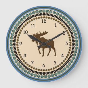 Moose Time Large Clock