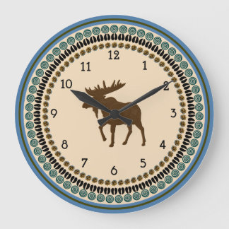 Moose Time Large Clock