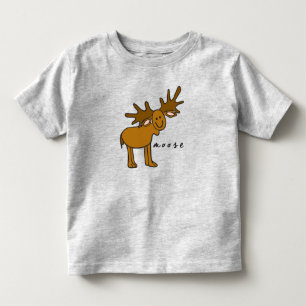 Moose Toddler T-Shirt or Top (with base)