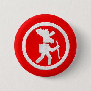 Moose Trail Marker 6 Cm Round Badge