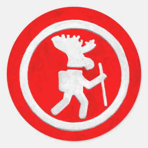 Moose Trail Marker Classic Round Sticker