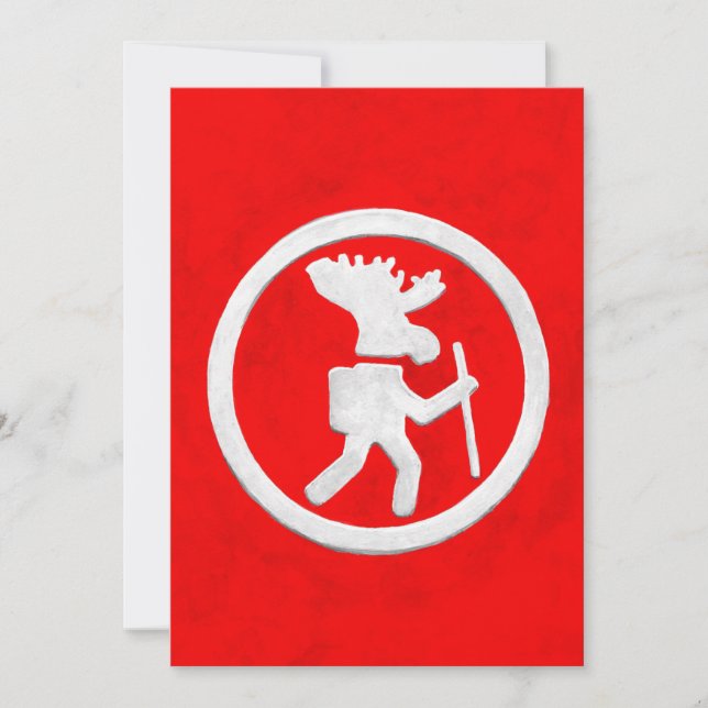 Moose Trail Marker Invitation (Front)