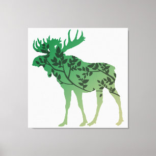Moose Tree Canvas Print