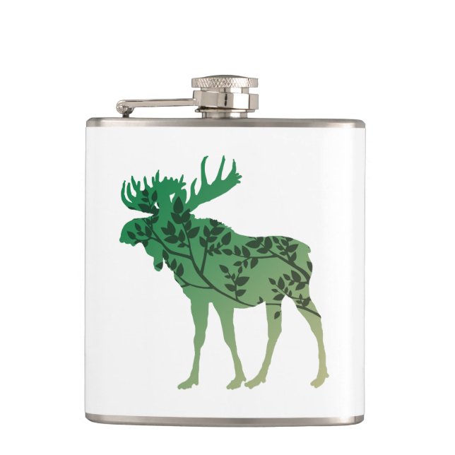 Moose Tree Hip Flask (Front)
