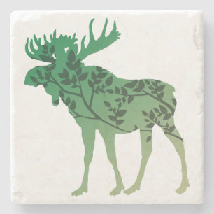 Moose Tree Stone Coaster