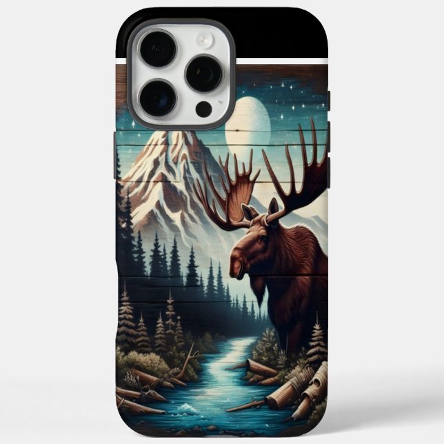 Moose Under Moonlight Case-Mate iPhone Case (Back)