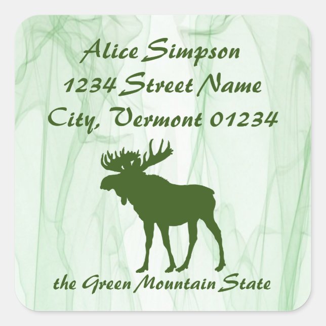 Moose, Vermont Return Address Labels (Front)