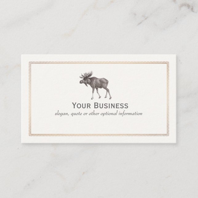 Moose Wilderness Sportsman  Business Card (Front)