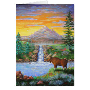 Moose Wildlife Mountains Creationarts