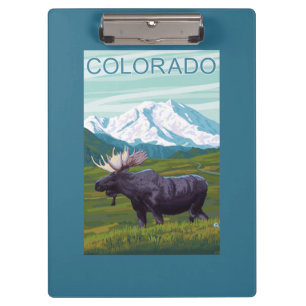 Moose with MountainColorado Clipboard