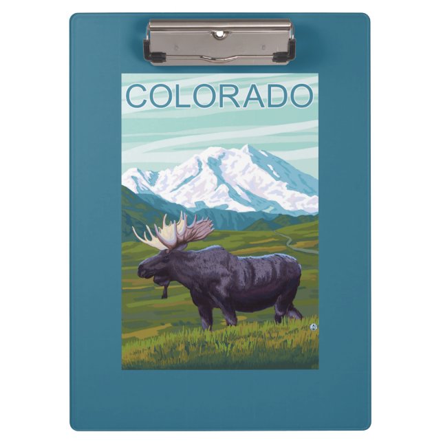 Moose with MountainColorado Clipboard (Front)