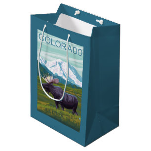 Moose with MountainColorado Medium Gift Bag
