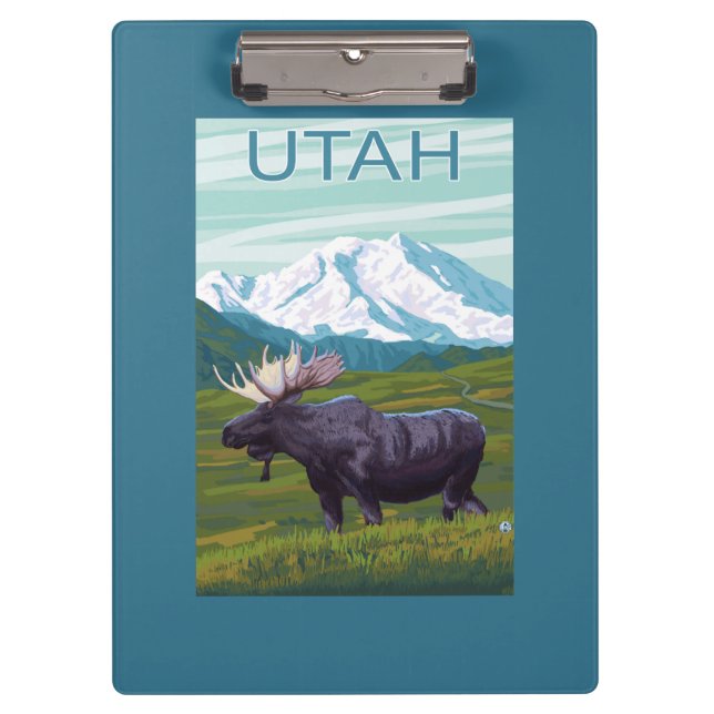 Moose with MountainUtah Clipboard (Front)