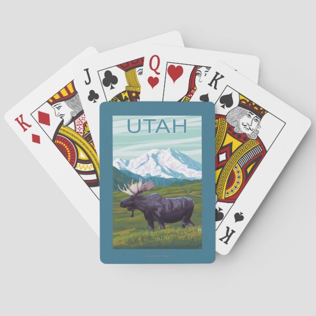 Moose with MountainUtah Playing Cards (Back)