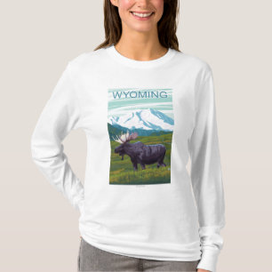 Moose with MountainWyoming T-Shirt