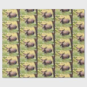 moose wrapping paper
