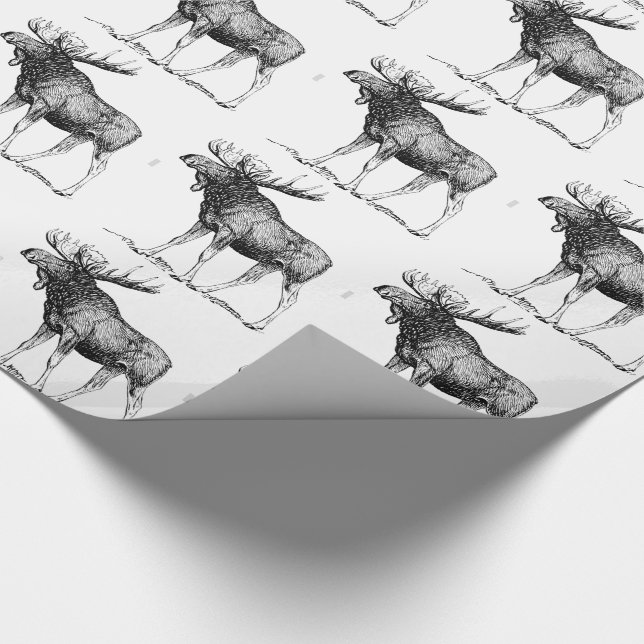 Moose Wrapping Paper (Corner)