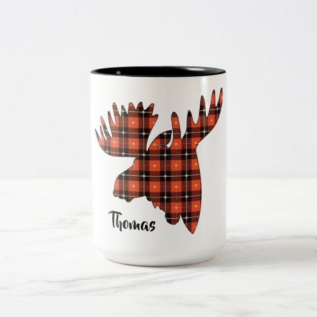 Moosehead Buffalo Plaid Lumberjack Two-Tone Coffee Mug (Center)