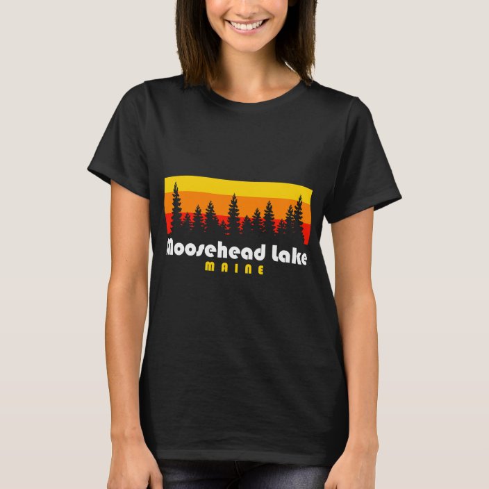 Moosehead Lake Fishing Maine Trees T-Shirt | Zazzle.co.uk