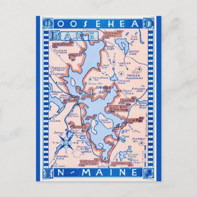 Moosehead Lake Maine Postcard (Front)