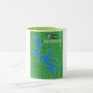 Moosehead Lake,Piscataquis County map Two-Tone Cof Coffee Mug