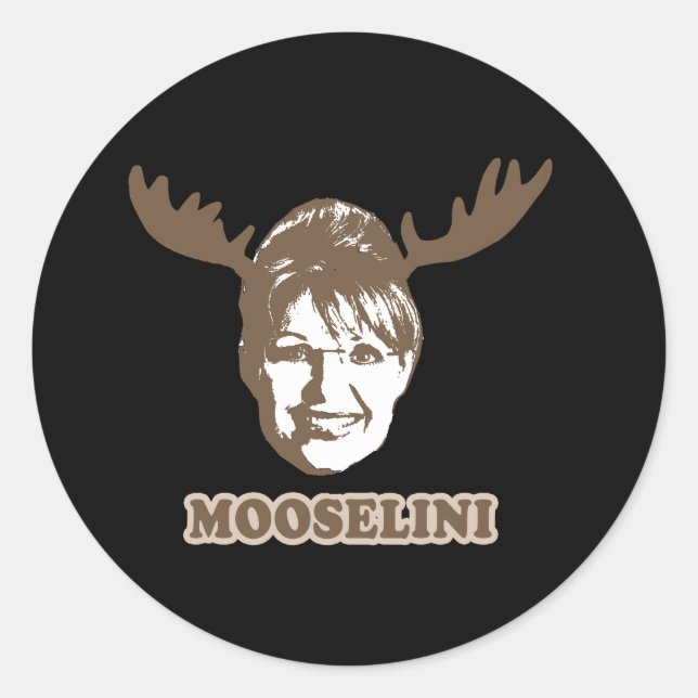 Mooselini Classic Round Sticker (Front)