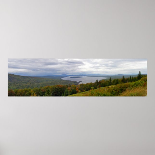 Mooselookmeguntic Lake Panorama, Maine Poster (Front)