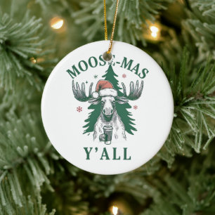 Moosemas Y'all Ceramic Tree Decoration