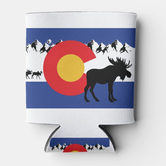 MOOSESin--Colorado-Flag Can Cooler (Front)