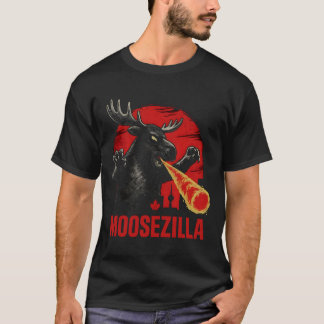 Moosezilla Moose Godzilla T-Shirt