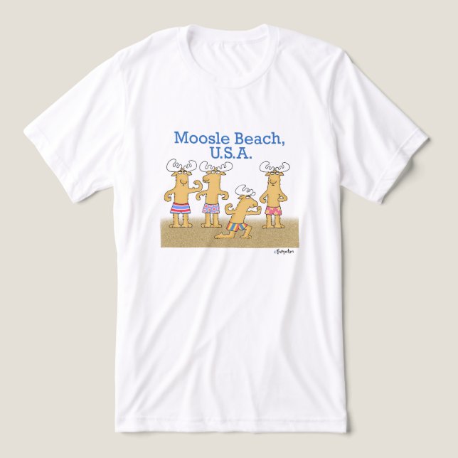 Moosle Beach, USA Tri-Blend Shirt (Design Front)