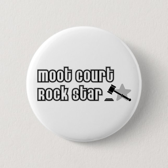 Moot Court Rock Star 6 Cm Round Badge (Front)