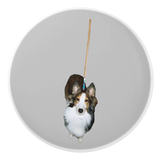 Mop Dog Ceramic Knob (Front)