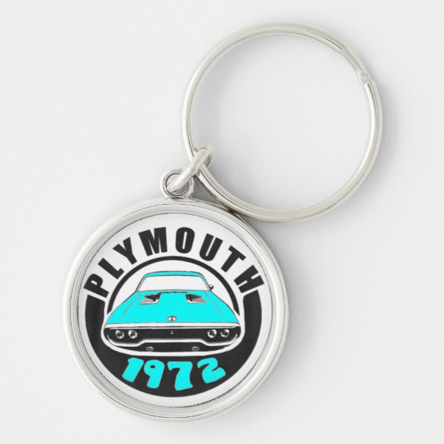 Mopar - 1972 Plymouth Roadrunner Petty Blue Key Ring (Front)