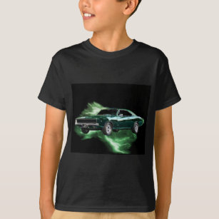 Mopar: '68 Dodge Charger with green lightning T-Shirt