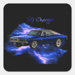 Mopar: '69 Dodge Charger Square Sticker