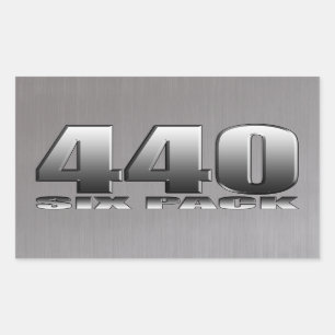 Mopar Dodge 440 Six Pack Rectangular Sticker