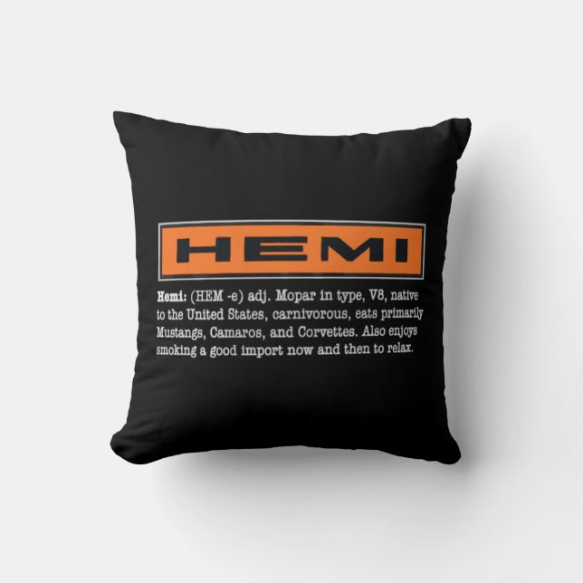 Mopar - HEMI Throw Pillow (Front)