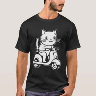 Moped Cat - Motorbike Scooter Bike T-Shirt