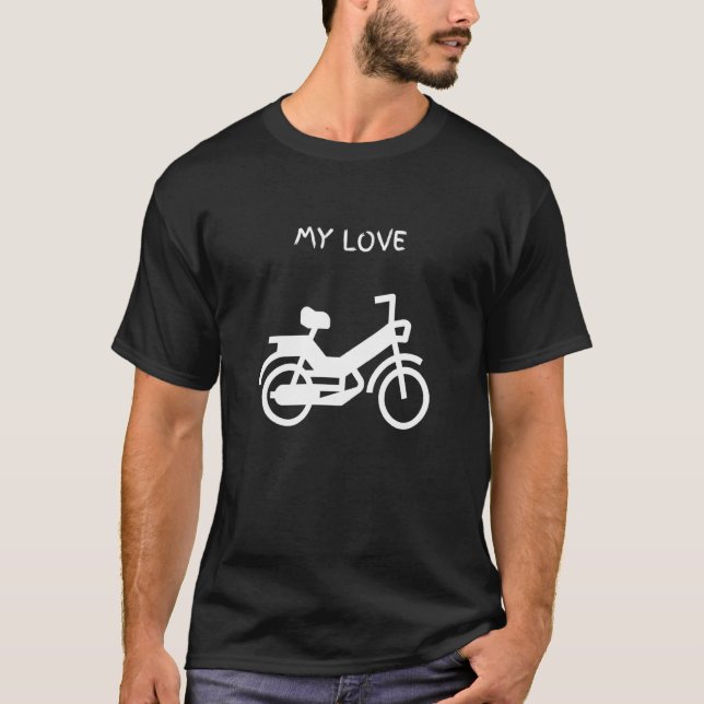 Moped moped two stroke 2 stroke saying motorbike t T-Shirt (Front)