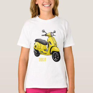 Moped motorcycle cartoon illustration T-Shirt