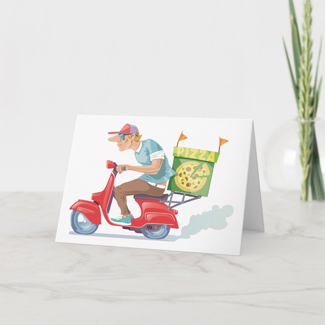 Moped Pizza Delivery Card (Creator Uploaded)